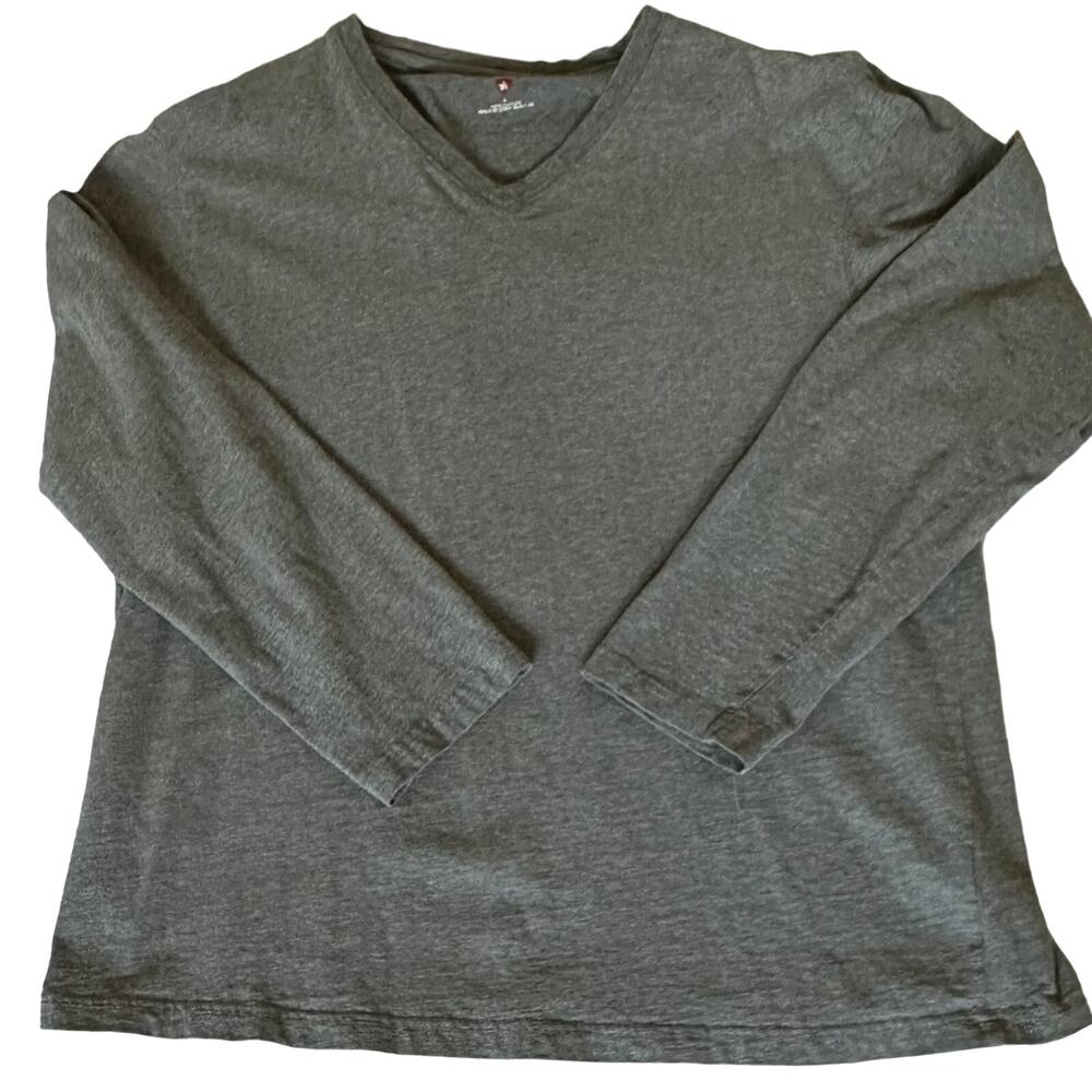 Saddlebred Men's V-Neck Pullover Sweater Gray Sizeโ L